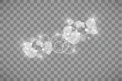 Glow light effect. Vector illustration. Christmas flash. dust. White sparks a Ilustración de archivo