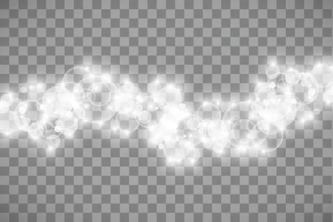 Glow light effect. Vector illustration. Christmas flash. dust. White sparks a Ilustración de archivo