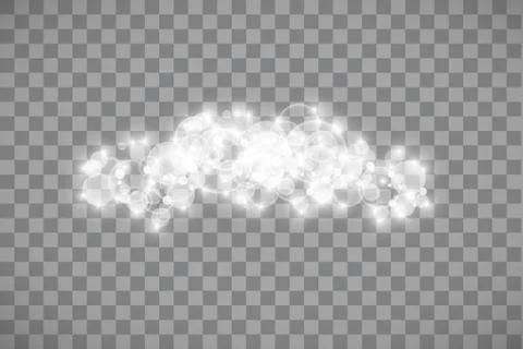 Glow light effect. Vector illustration. Christmas flash. dust. White sparks a Ilustración de archivo