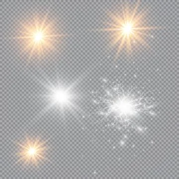 Glow light effect. Vector illustration. Christmas flash Concept. Vector illustra Stock Illustration