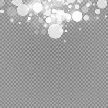 Glow light effect. Vector illustration. Christmas flash dust. White sparks and Stock Illustration