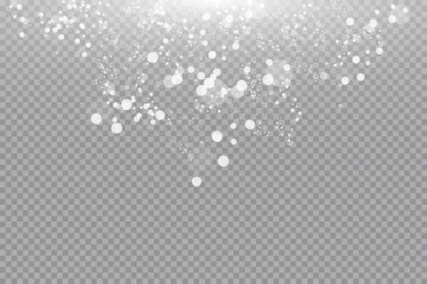 Glow light effect. Vector illustration. Christmas flash dust. White sparks and Stock Illustration