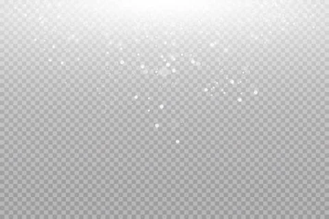 Glow light effect. Vector illustration. Christmas flash dust. White sparks and Illustrazione stock
