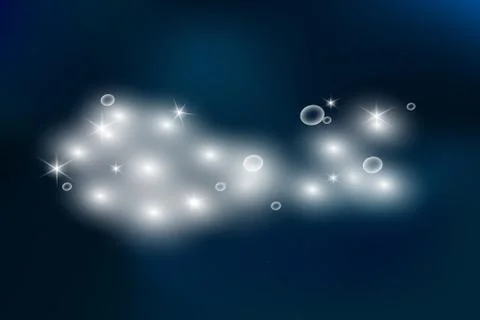 Glow light effect. Vector illustration. Christmas flash. Stock Illustration