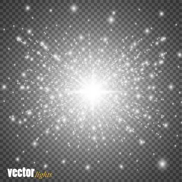 Glow light effect. Vector illustration. Christmas flash Concept. Stock-Illustration