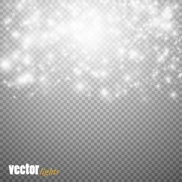 Glow light effect. Vector illustration. Christmas flash Concept. Stock Illustration