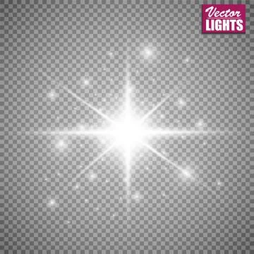 Glow light effect. Vector illustration. Christmas flash Concept. Stock-Illustration