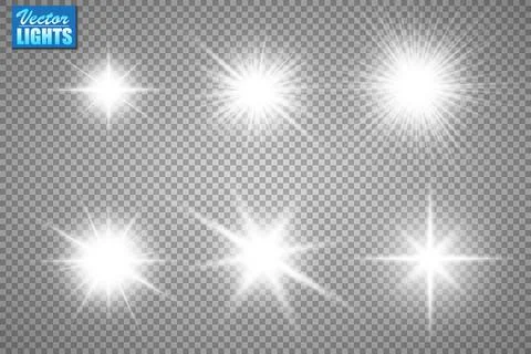 Glow light effect. Vector illustration. Christmas flash Concept. Stock Illustration