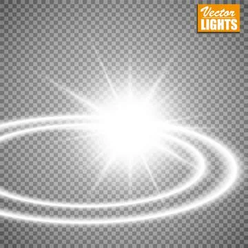 Glow light effect. Vector illustration. Christmas flash Concept. Stock-Illustration