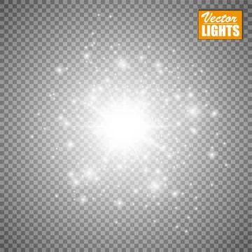 Glow light effect. Vector illustration. Christmas flash Concept. Stock-Illustration