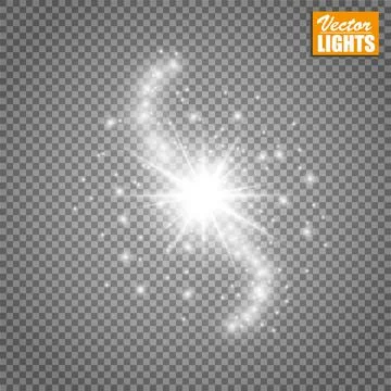 Glow light effect. Vector illustration. Christmas flash Concept. Illustrazione stock