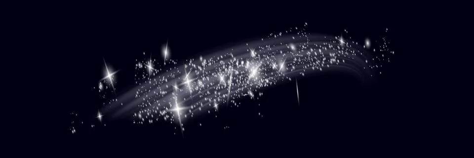 Glow light effect. Vector illustration. Christmas flash. dust. Stock Illustration