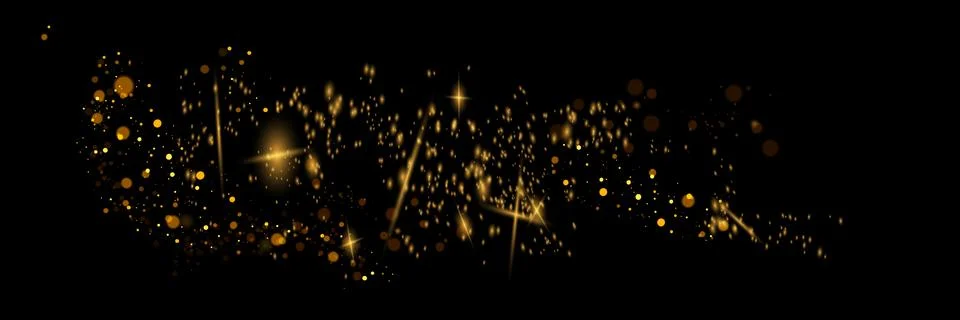 Glow light effect. Vector illustration. Christmas flash. dust. Stock Illustration
