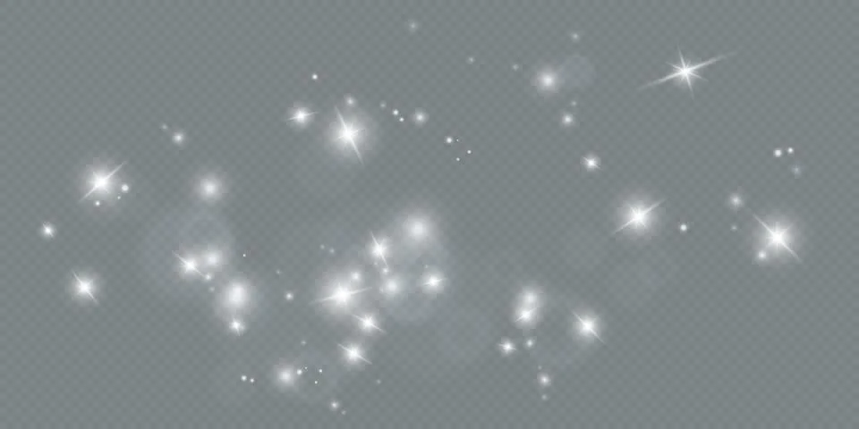 Glow light effect. Vector illustration. Christmas flash. dust. 库存插图