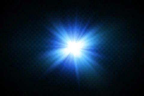 Glow light effect with white and blue sparks shining with special light. White Stock-Illustration
