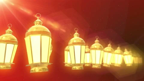 Glow light lantern festival loop animation Video stock 151500737
