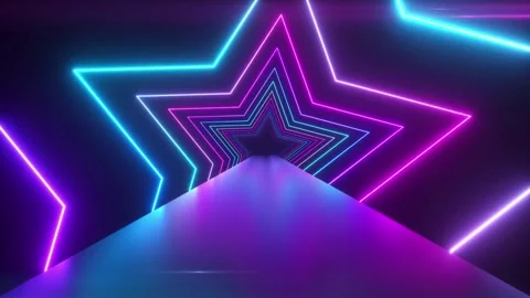 Glow light neon frame opening video with copy space Video stock 301894144