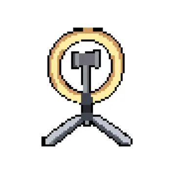 Glow light ring pixel art vector illustration イラスト素材