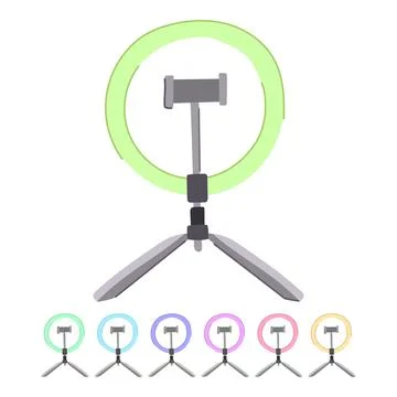 Glow light ring vector cartoon graphic 스톡 일러스트