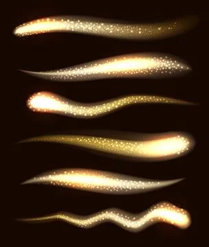 Glow Light Sparkles on a Transparent Background Stock Illustration