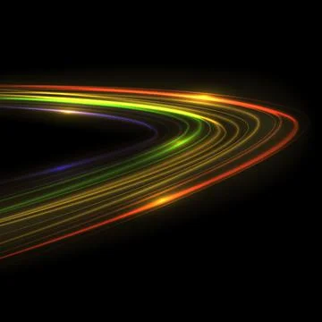 Glow light trail effect. Glowing flash trace isolated Stock Illustration