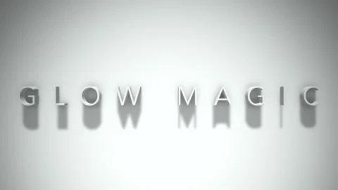 Glow Magic 3D title animation with shadows on a white background 스톡 동영상 296727117