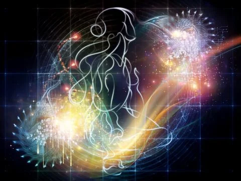 Glow of Mathematics Stock Illustration