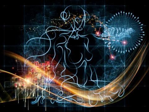 Glow of Mathematics Illustrazione stock