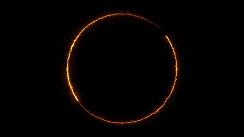 Glow neon circle frame loop animation. Neon line circle border overlay animation Stock Footage 320358460