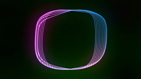Glow neon on energy circle motion loop on an animation background. Stock Footage 248614804