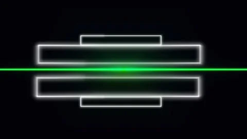 Glow neon Rectangle border light frame animation. Stock Footage 300154796