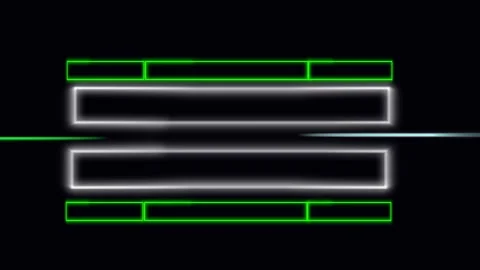 Glow neon Rectangle border light frame animation. Stock Footage 300154798