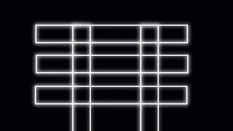 Glow neon Rectangle border light frame animation. Stock Footage 300154816