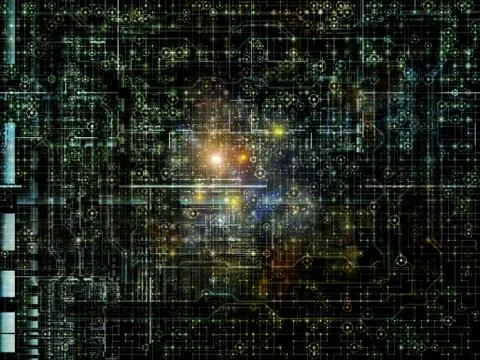 Glow of Network Illustrazione stock