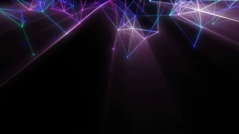 Glow of neurons on a dark background. Stock Footage 123982479
