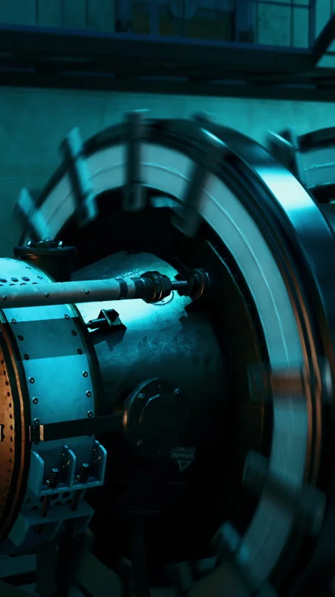 Glow of nuclear reactor core powered Stock Footage 306303832