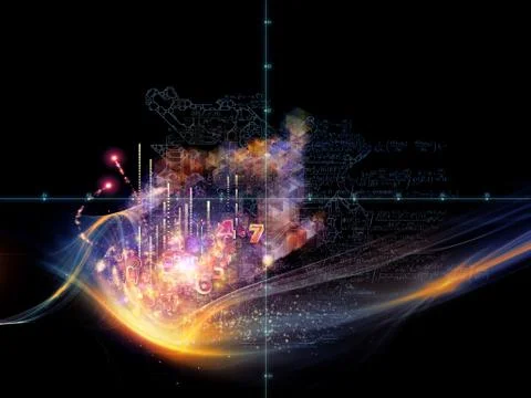 Glow of Numbers Stock Illustration