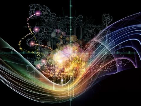 Glow of Numbers Stock Illustration