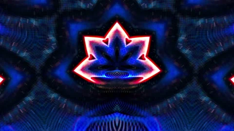 Glow orange dark blue abstract motion wave kaleidoscope lines. Stock Footage 165014226