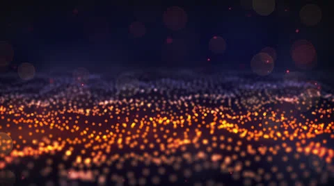 Glow particle field loop Stock Footage 23612997