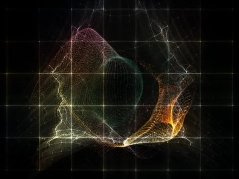 Glow of Particle Grid Stockillustratie
