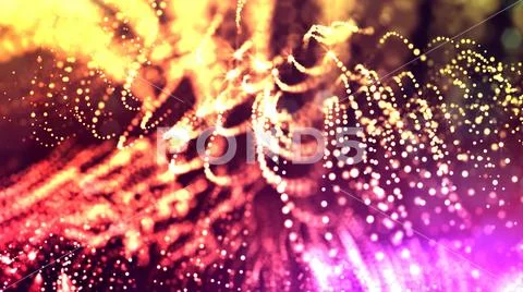 Glow particles are in air as science fiction of microcosm or macro world or sci Stock Illustration
