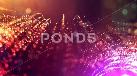 Glow particles are in air as science fiction of microcosm or macro world or sci Stock Illustration