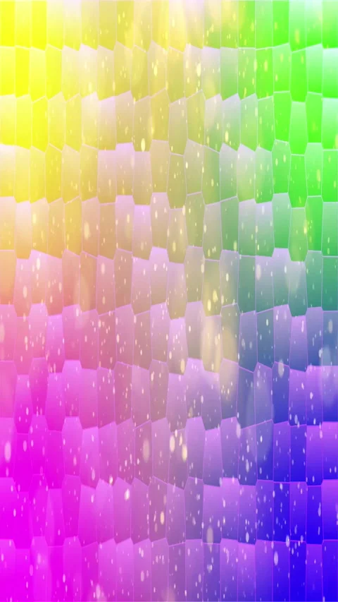 Glow Particles Falling in Light Rays 4K Bokeh Background with Shiny Lights Video stock 283411571