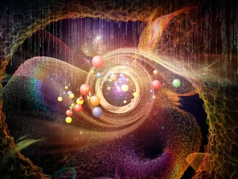Glow of Particles Stock Illustration