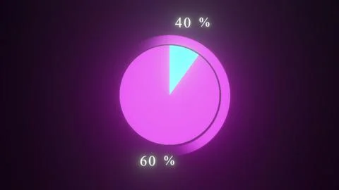 Glow Pie chart Stock Illustration