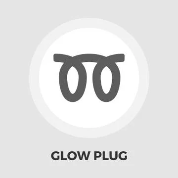 Glow plug flat icon 스톡 일러스트