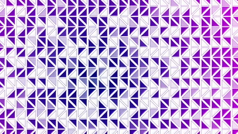 Glow purple and blue triangles on white loop background. Cross style pattern. Stock Footage 280502698