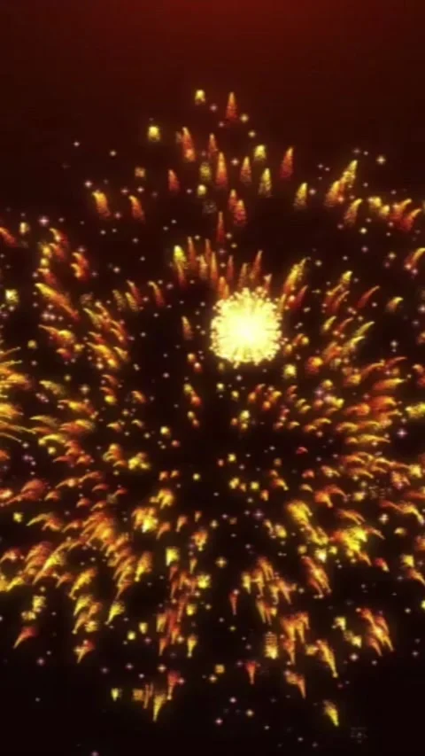 Glow Pyrotechnic Burst Vertical Motion Background for New Year Stock Footage 344763416