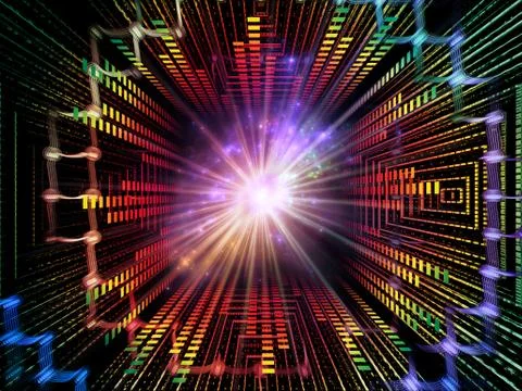 Glow of Quantum Space Stock Illustration